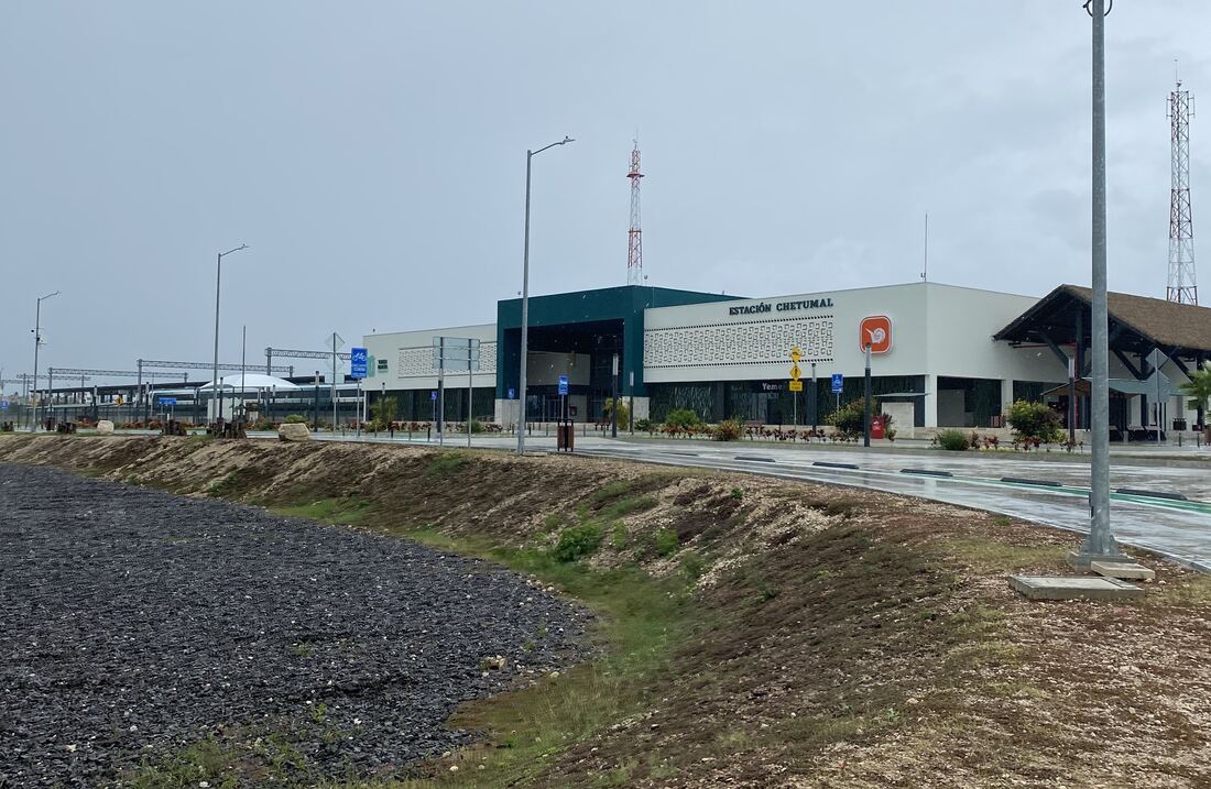 Der neue Bahnhof Estación Chetumal des Tren Maya im Bundesstaat Quintana Roo